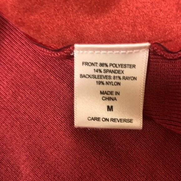 New York & Co 7th Ave Faux Suede Red Dress Size M NWT - Picture 6 of 6